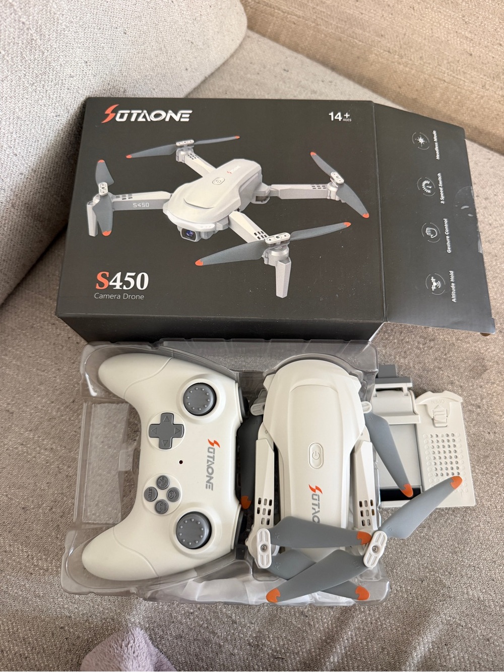 S450 White Camera Drone with Remote